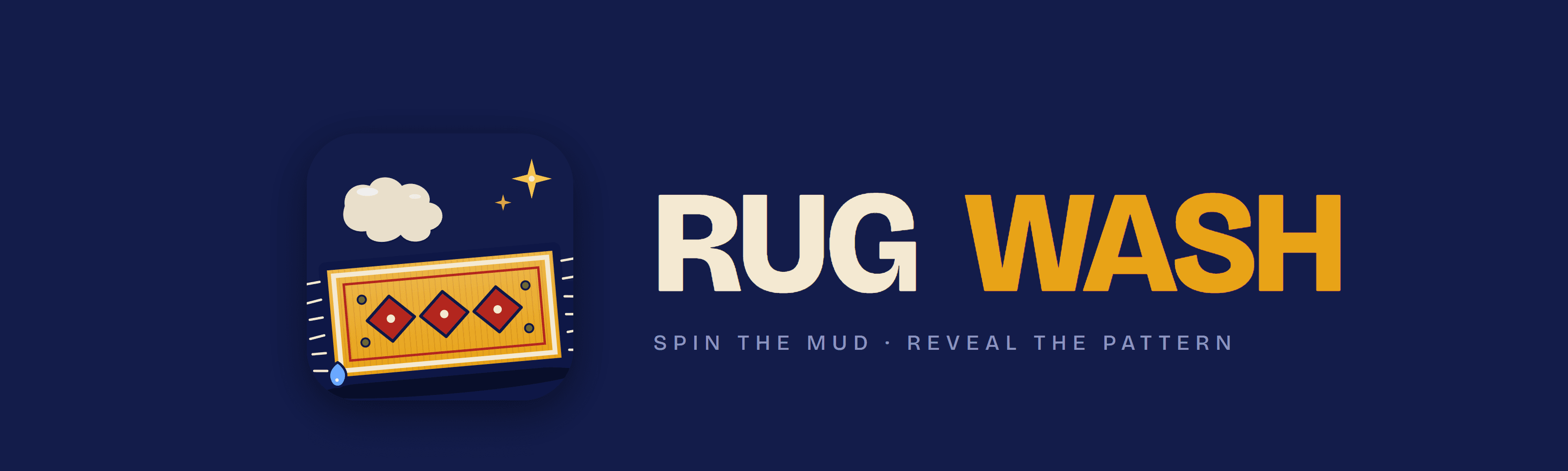 Rug Wash — Çamuru çevir, deseni açığa çıkar